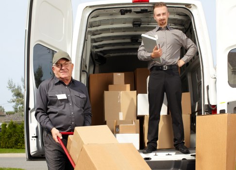 Removal team preparing a home move in Andstorage