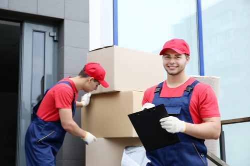 Moving van parked for a residential removal in Andstorage