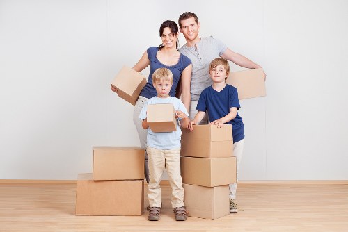 Boxes and furniture loaded for a local home removal