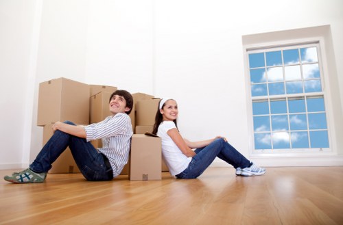 Loading furniture into a moving truck for Andstorage customers