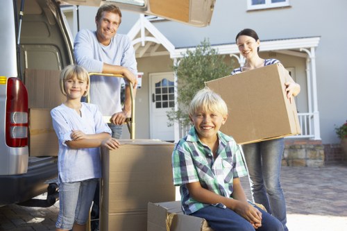 Careful loading of furniture and boxes for a storage or home move