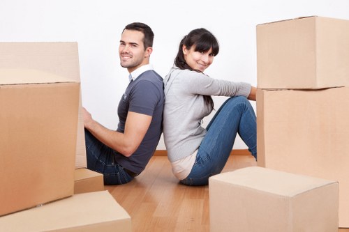 Furniture and household items prepared for a home move in Andstorage
